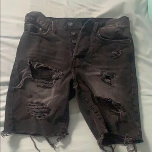 Men’s size 28 black jean shorts